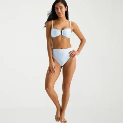 Mynah Womens Lined Moderate Coverage High Waist Bikini Swimsuit Bottom