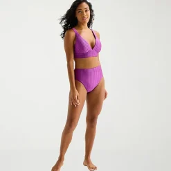 Mynah Womens Lined Moderate Coverage High Waist Bikini Swimsuit Bottom
