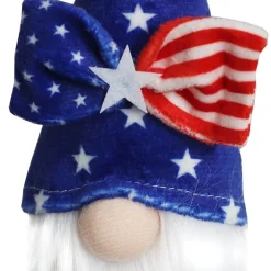 National Tree Co. 6ft Patriotic Flag Blue Gnome Indoor Outdoor Garland