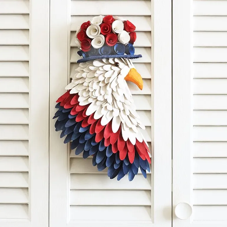National Tree Co. 14in Patriotic Eagle Hanging Porch Sign