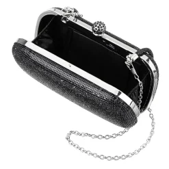 N By Nina Crysal Minaudiere With Crystal Cording Evening Bag
