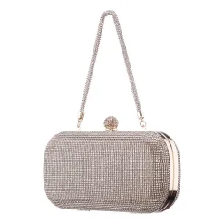 N By Nina Crysal Minaudiere With Crystal Cording Evening Bag
