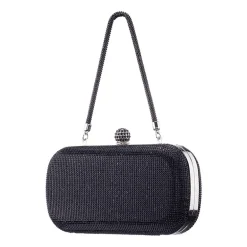 N By Nina Crysal Minaudiere With Crystal Cording Evening Bag