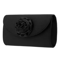 N By Nina Frily Rosette Emebellished Flap Clutch Evening Bag