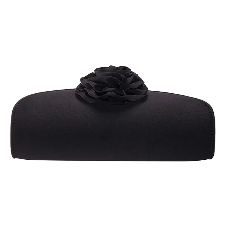 N By Nina Frily Rosette Emebellished Flap Clutch Evening Bag