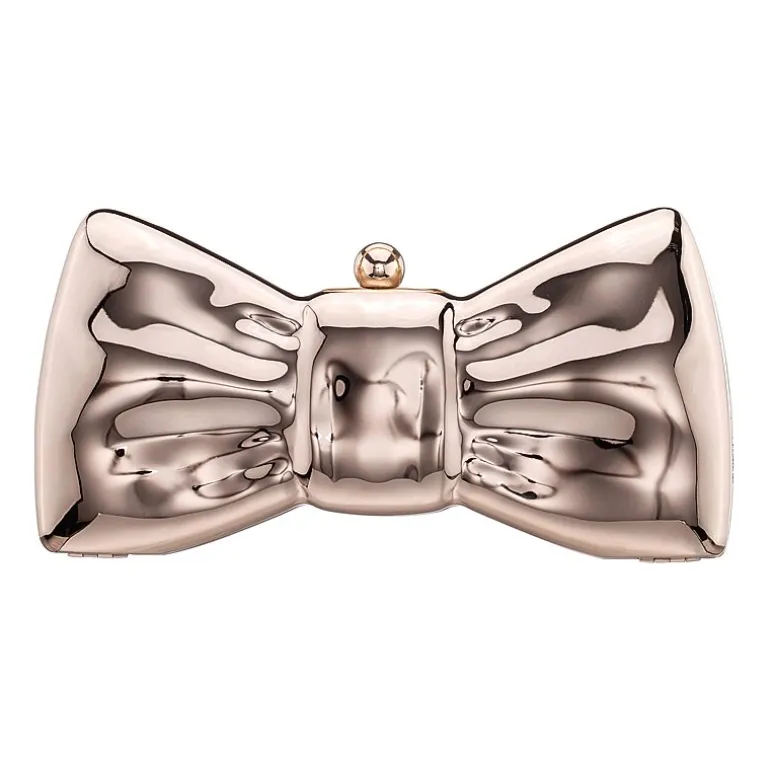 N By Nina Metal Bow Minaudiere Evening Bag