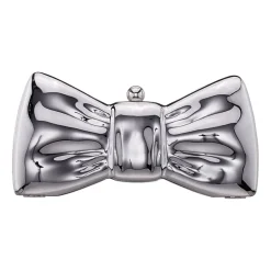 N By Nina Metal Bow Minaudiere Evening Bag