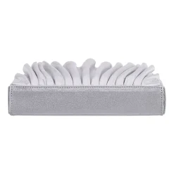 N By Nina Pleated Metallic Half Moon Clutch