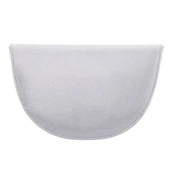 N By Nina Pleated Metallic Half Moon Clutch