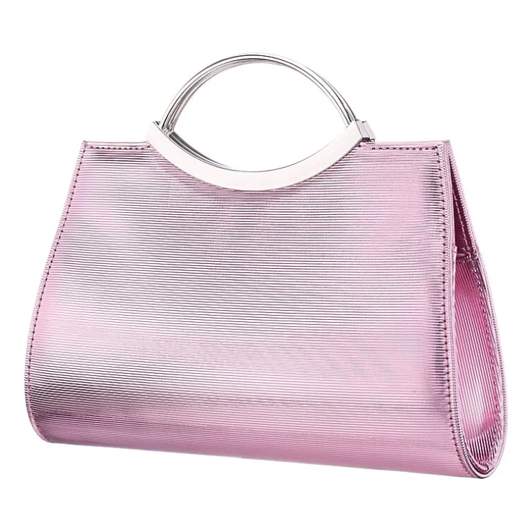 N By Nina Textured Metallic Satchel Evening Bag