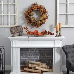 Nearly Natural 28" Autumn Pumpkin Wreath