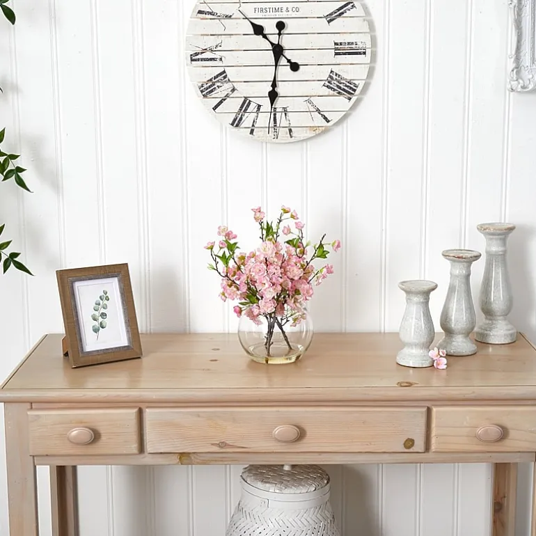 Nearly Natural Cherry Blossom In Large Vase Artificial Flowers