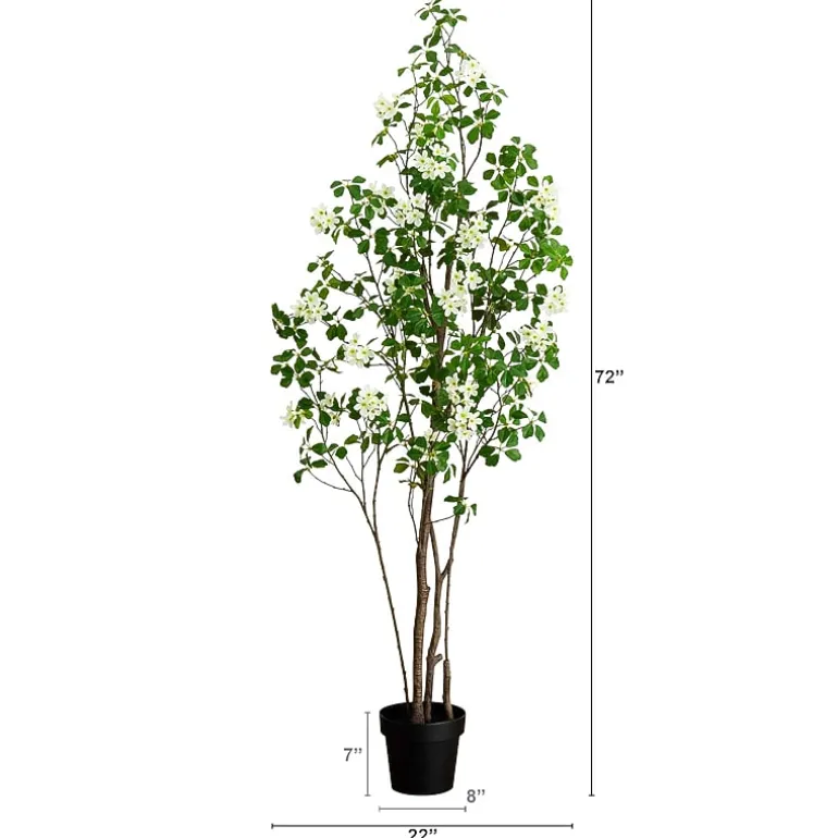 Nearly Natural 6' Dogwood With Real Touch Leaves Artificial Plant