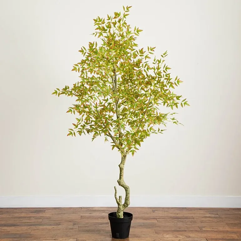 Nearly Natural 7ft Autumn Nandina Indoor Artificial Tree