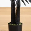 Nearly Natural 4ft Black Golden Cane Indoor Artificial Tree