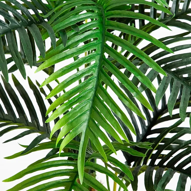 Nearly Natural 4ft Double Robellini Palm Indoor Outdoor Artificial Tree