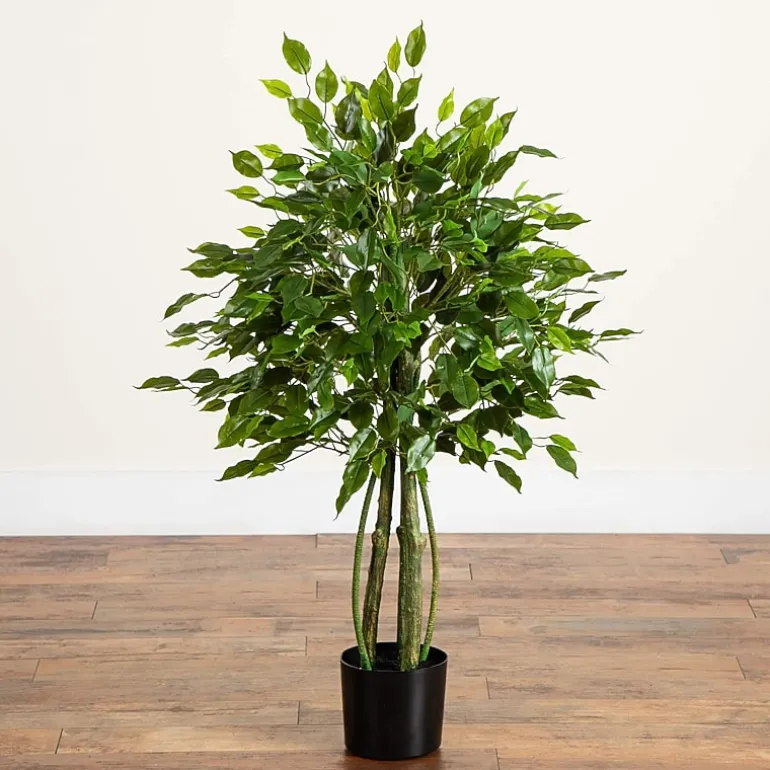 Nearly Natural 4ft Ficus Indoor Outdoor Artificial Tree