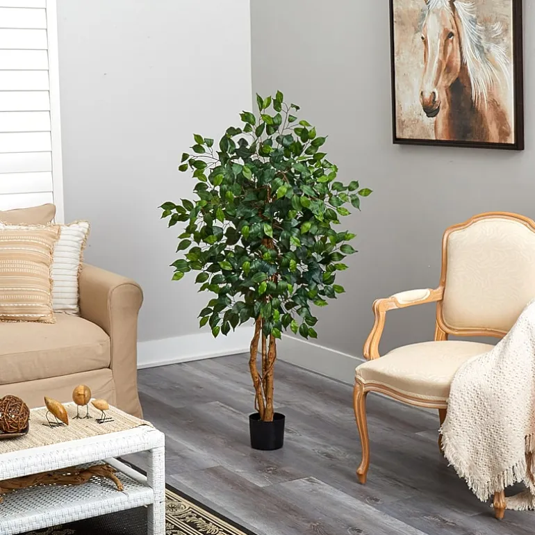 Nearly Natural 4ft. Green Ficus Indoor Artificial Tree