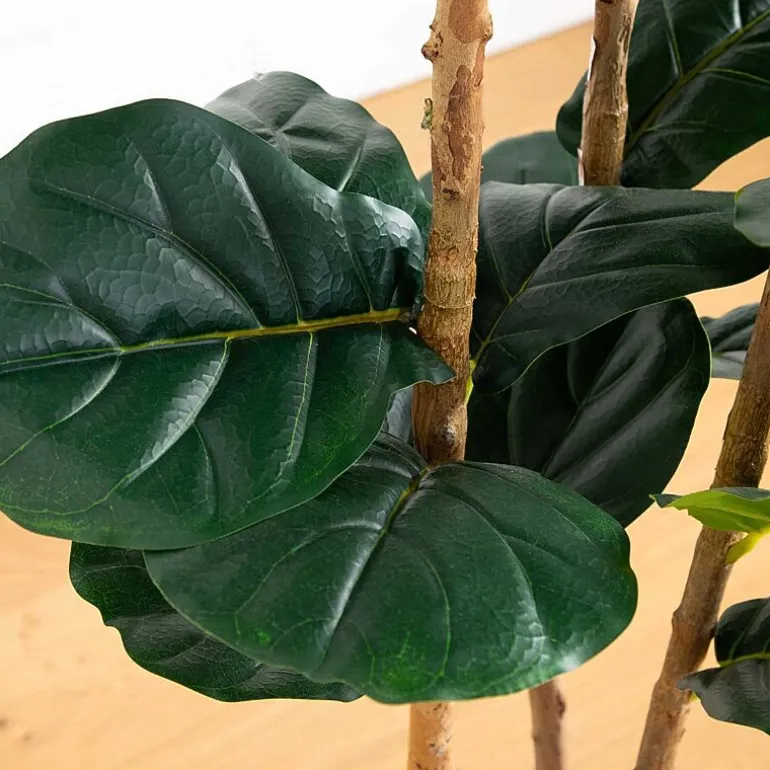 Nearly Natural 5ft. Green Fiddle Leaf Indoor Artificial Tree