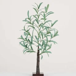 Nearly Natural 2ft. Green Lighted Olive Indoor Artificial Tree