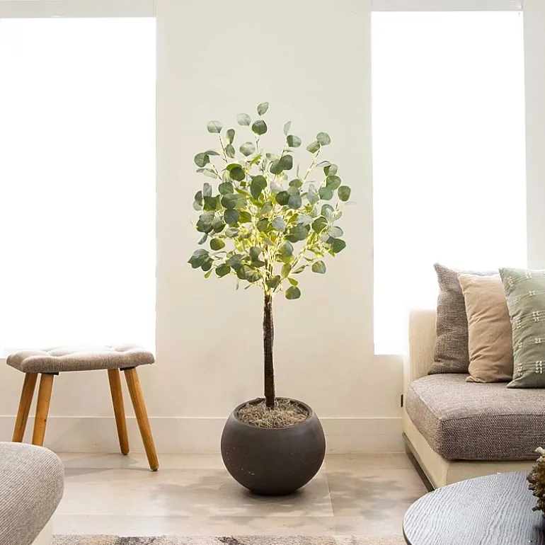 Nearly Natural 4ft. Green Lighted Eucalyptus Indoor Artificial Tree