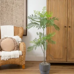 Nearly Natural 5ft. Green Minimalist Jacaranda Artificial Plant