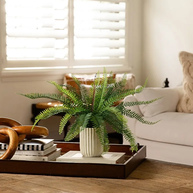 Nearly Natural 16in Green Fern Artificial Plant