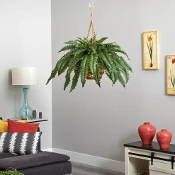 Nearly Natural 22in Green Fern Artificial Plant