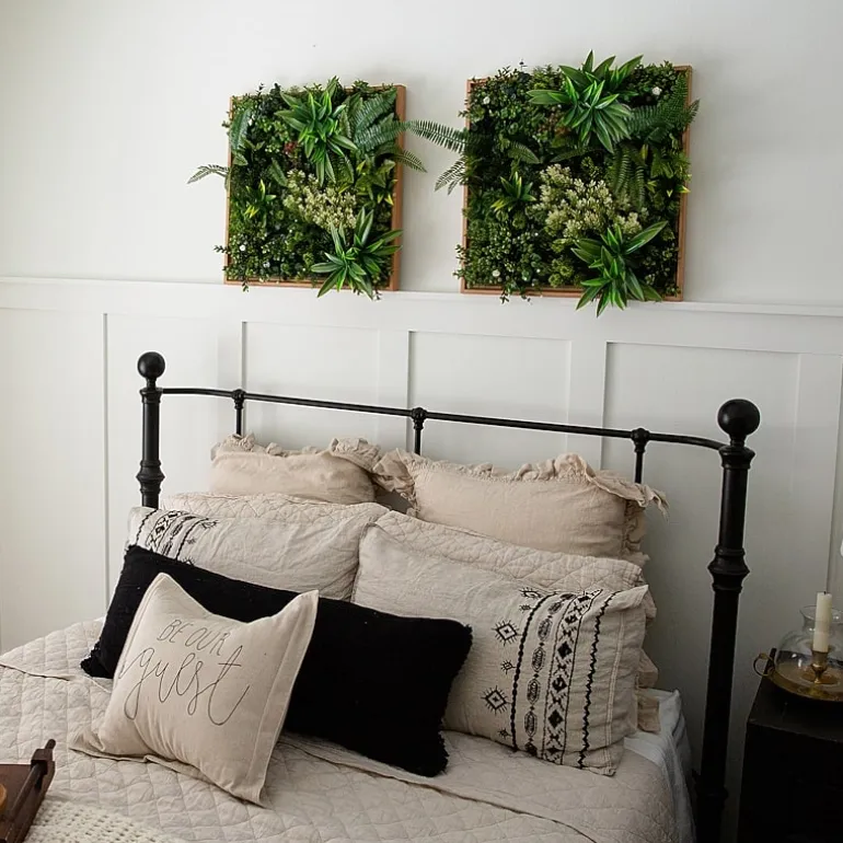 Nearly Natural 20in. X 20in. Green Lighted Queensland Rainforest Wall Panel Artificial Plant