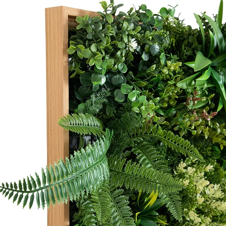 Nearly Natural 20in. X 20in. Green Lighted Queensland Rainforest Wall Panel Artificial Plant