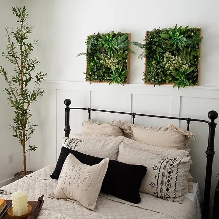 Nearly Natural 20in. X 20in. Green Lighted Queensland Rainforest Wall Panel Artificial Plant