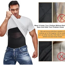 Nebility Mens Compression Tank Top Body Shaper Sleeveless Vest