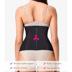 Nebility Women Zipper Tummy Control Waist Trainer Corset