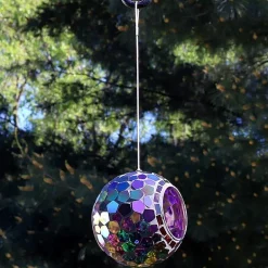 Net Health Shops Round Mosaic Glass Bird Feeder