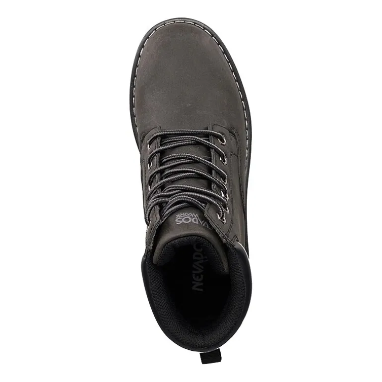 NEVADOS Mens Millers Slip Resistant Flat Heel Work Boots