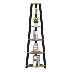 Newport 5 Tier Corner Bookshelf
