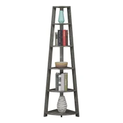 Newport 5 Tier Corner Bookshelf