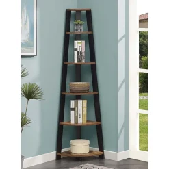 Newport 5 Tier Corner Bookshelf