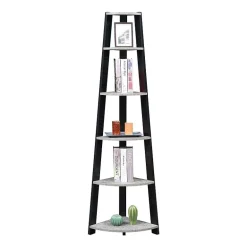 Newport 5 Tier Corner Bookshelf