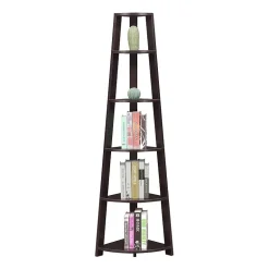 Newport 5 Tier Corner Bookshelf