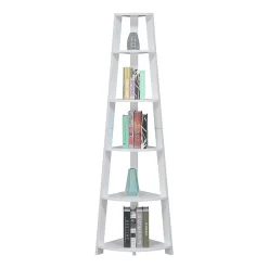 Newport 5 Tier Corner Bookshelf