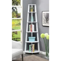 Newport 5 Tier Corner Bookshelf