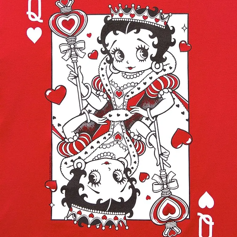 New World Womens Juniors Crew Neck Short Sleeve Loose Fit Betty Boop Graphic T-Shirt