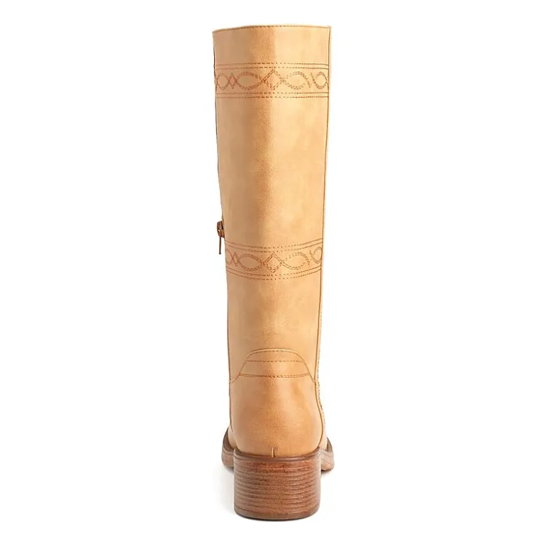 New York & Company Womens Cady Stacked Heel Over the Knee Boots