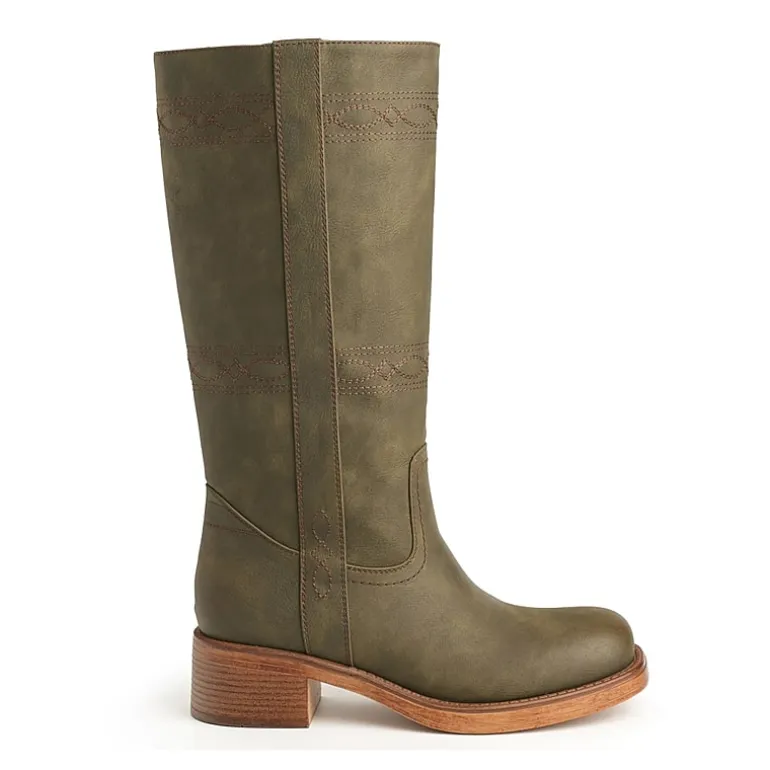 New York & Company Womens Cady Stacked Heel Over the Knee Boots