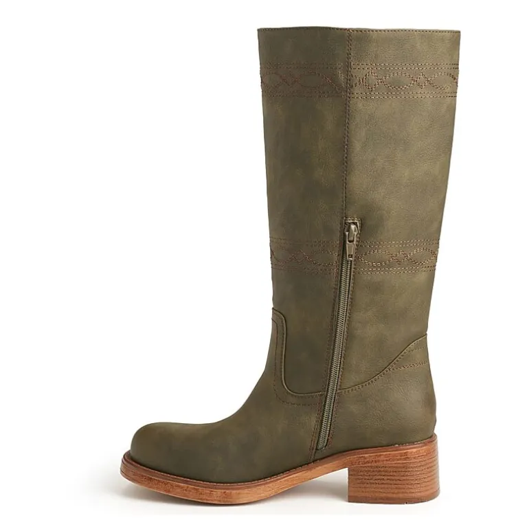 New York & Company Womens Cady Stacked Heel Over the Knee Boots