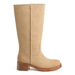 New York & Company Womens Carmen Stacked Heel Over the Knee Boots