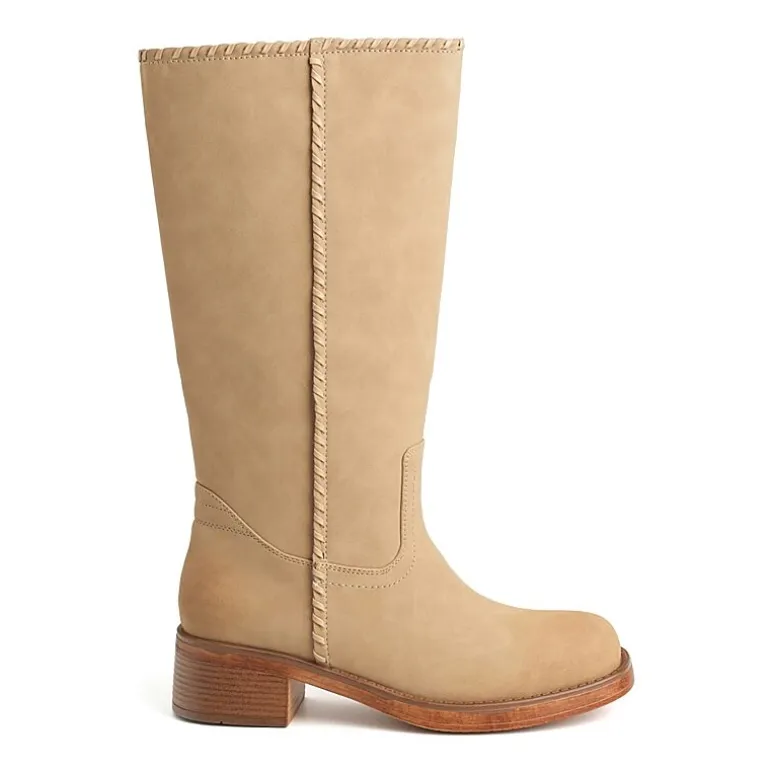 New York & Company Womens Carmen Stacked Heel Over the Knee Boots