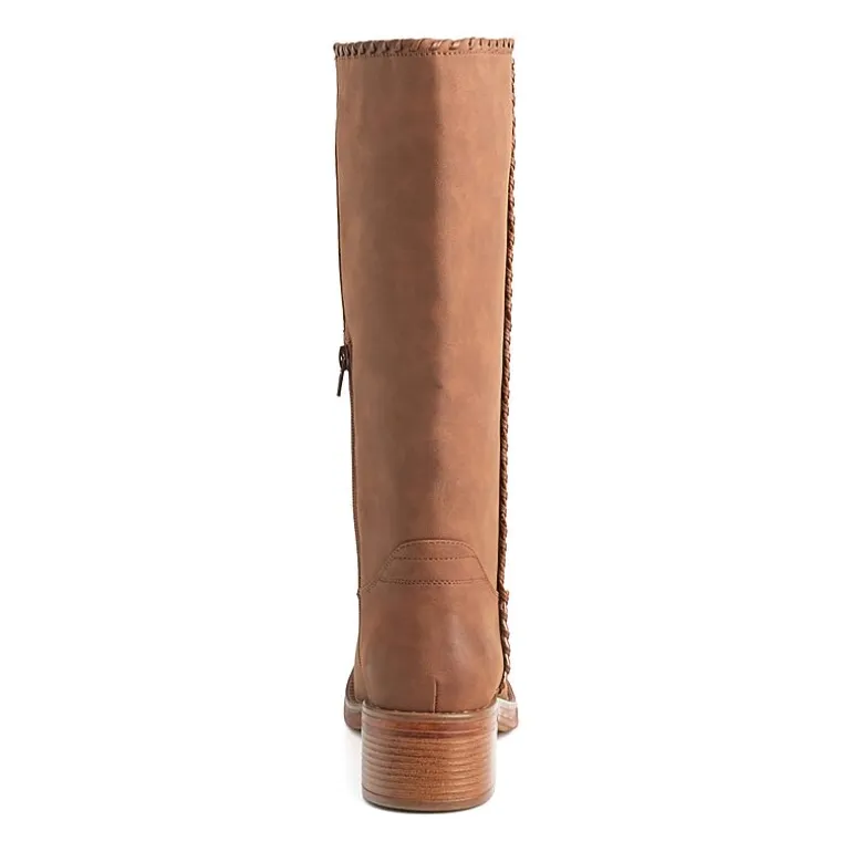 New York & Company Womens Carmen Stacked Heel Over the Knee Boots