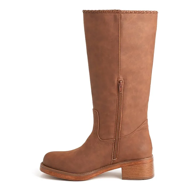 New York & Company Womens Carmen Stacked Heel Over the Knee Boots